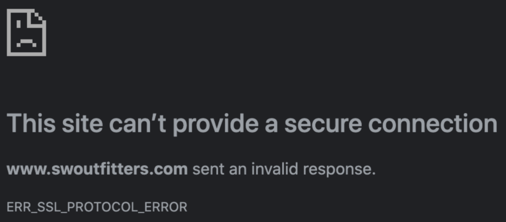 SSL security error example