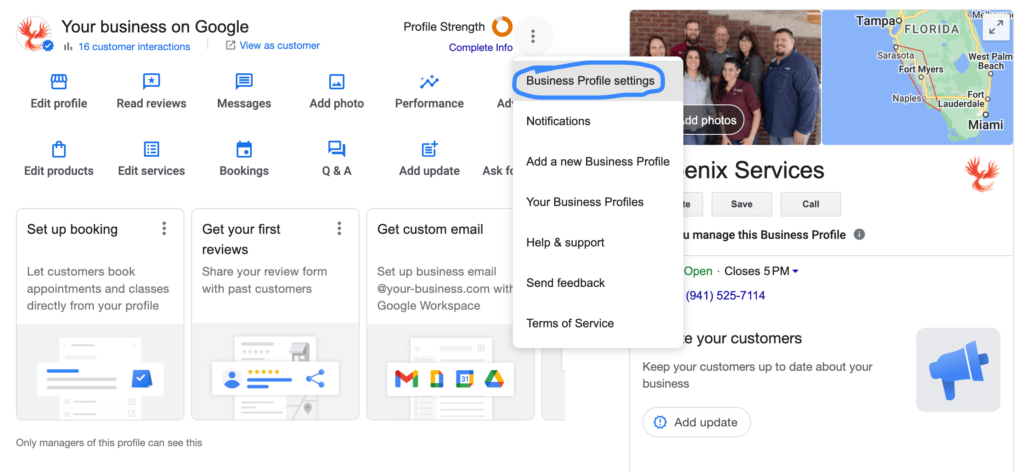 invite collaborators to Google Business listing